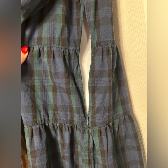 Blackwatch Plaid  Tunic Flare Sail To Sable Size Med. Green & Navy. - Picture 11 of 12